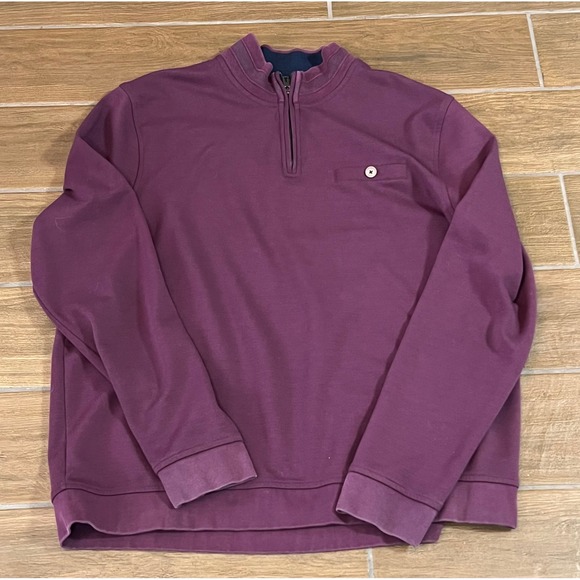 Ted Baker Other - Ted Baker London Mens 7 XXL Plum Purple Quarter Zip Pullover Sweater Peper GB25